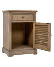 Hill Interiors Delphine Collection bedside table with single drawer and door, right-hand design, modern furniture piece.