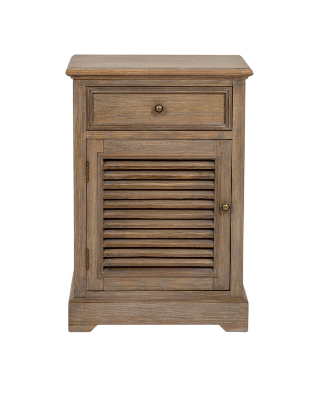 Hill Interiors Delphine Collection bedside table with one drawer and one door, left-hand orientation, in a modern furniture design