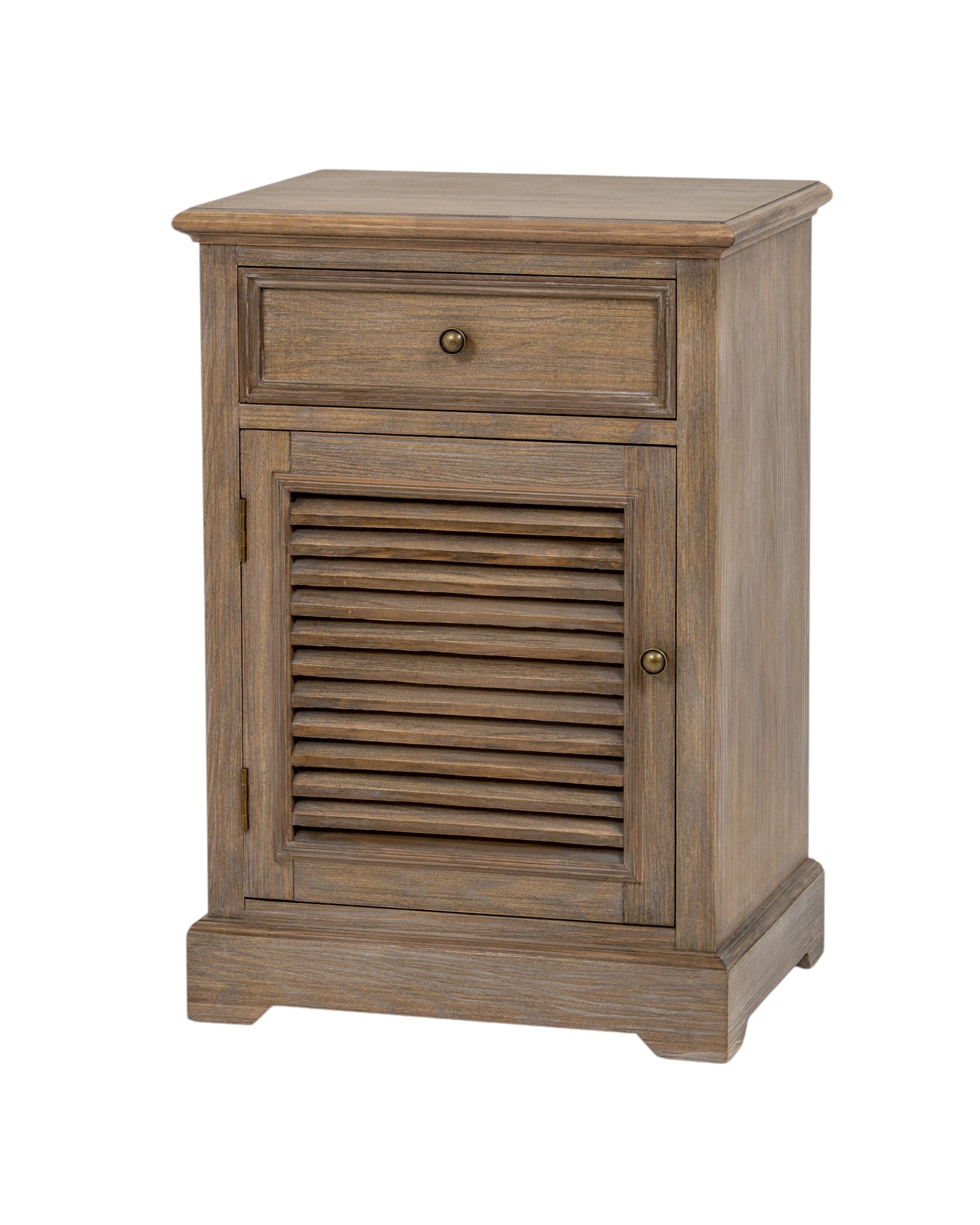 Delphine Collection wooden bedside table with one drawer and one door, left-hand design by Hill Interiors for bedroom furniture.