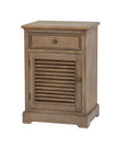 Delphine Collection wooden bedside table with one drawer and one door, left-hand design by Hill Interiors for bedroom furniture.