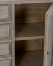 Large Delphine Collection 2-door, 4-drawer dresser base by Hill Interiors, showcasing a stylish furniture piece with a smooth finish.