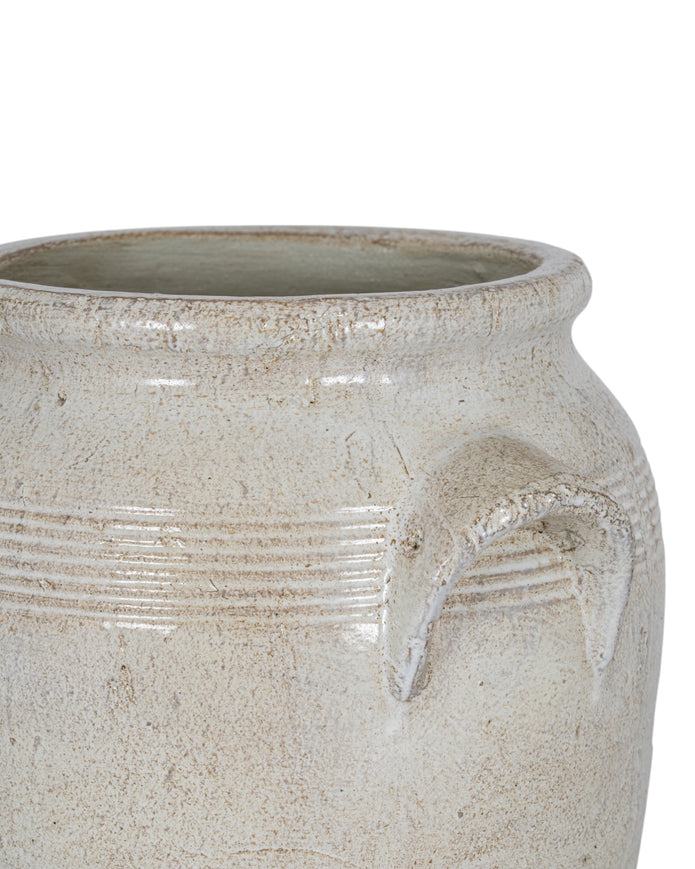 Tarn Neutral Glazed Vase by Hill Interiors, elegant ceramic vase with a neutral glaze, perfect for modern home decor.
