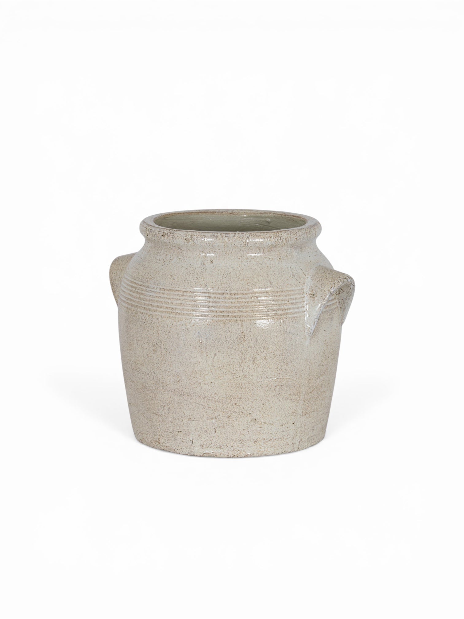 Tarn Neutral Glazed Vase by Hill Interiors, showcasing a sleek, neutral-toned ceramic vase with a smooth glazed finish.