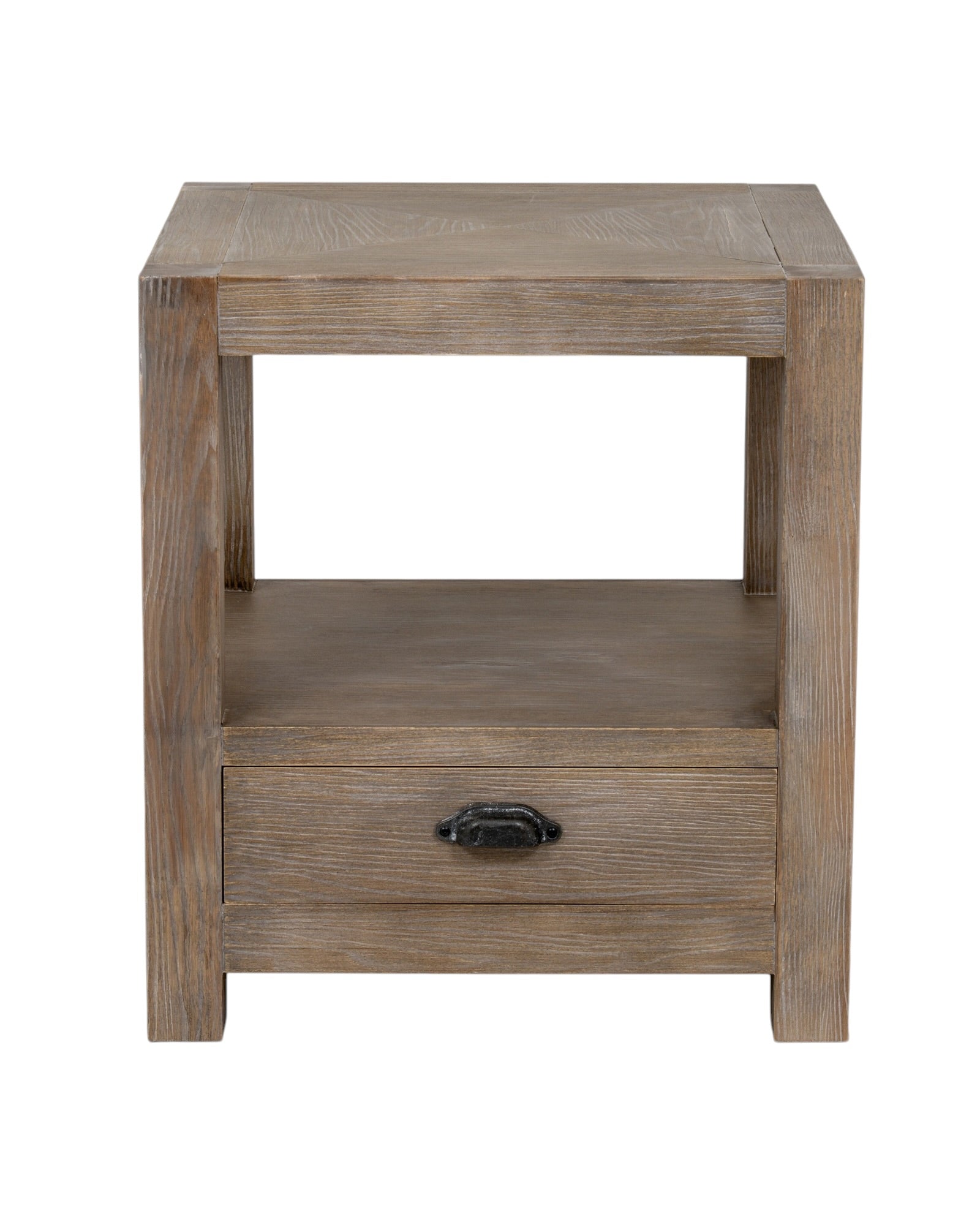 Haldon Collection 1-drawer side table with shelf by Hill Interiors, modern furniture piece in a neutral finish.