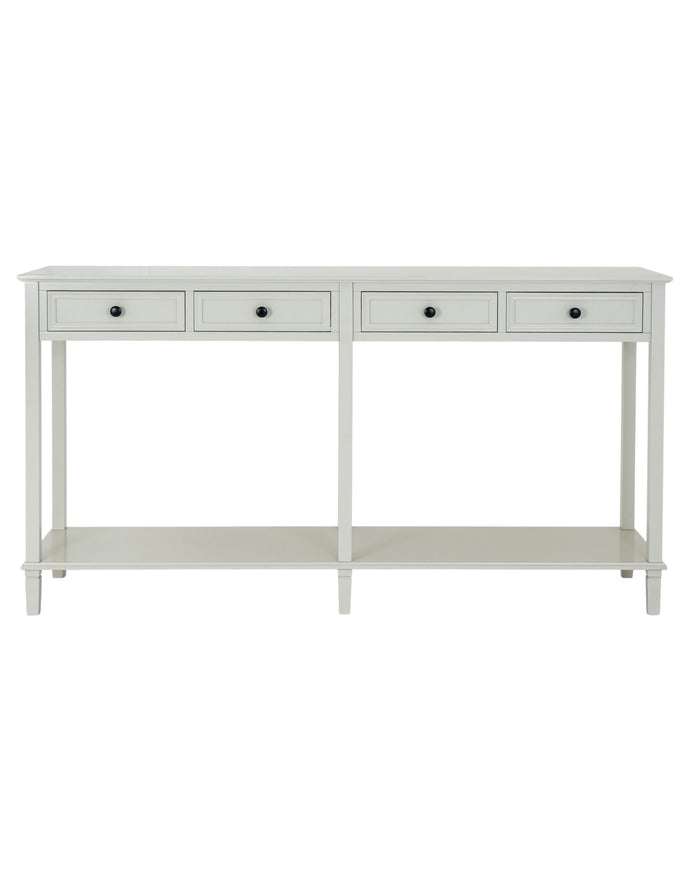 Hill Interiors Belmont Collection 4 Drawer Console table, wooden furniture with sleek design and four spacious drawers.