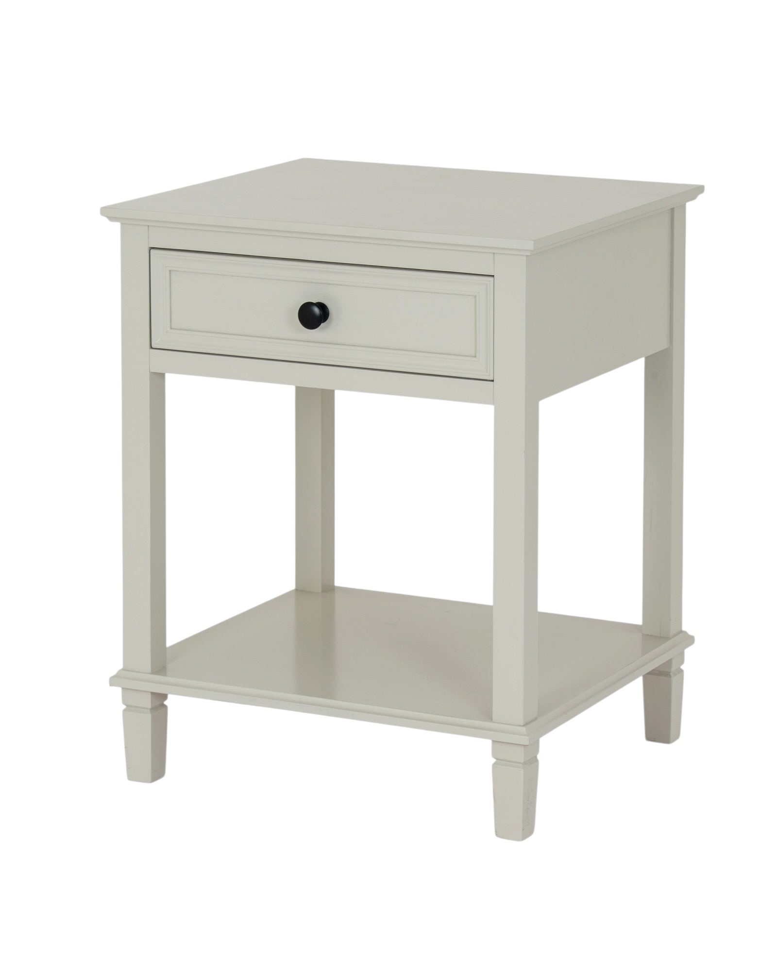 Hill Interiors Belmont Collection 1 Drawer Side Table showing wood finish and modern design in a home setting.