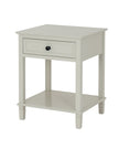 Hill Interiors Belmont Collection 1 Drawer Side Table showing wood finish and modern design in a home setting.