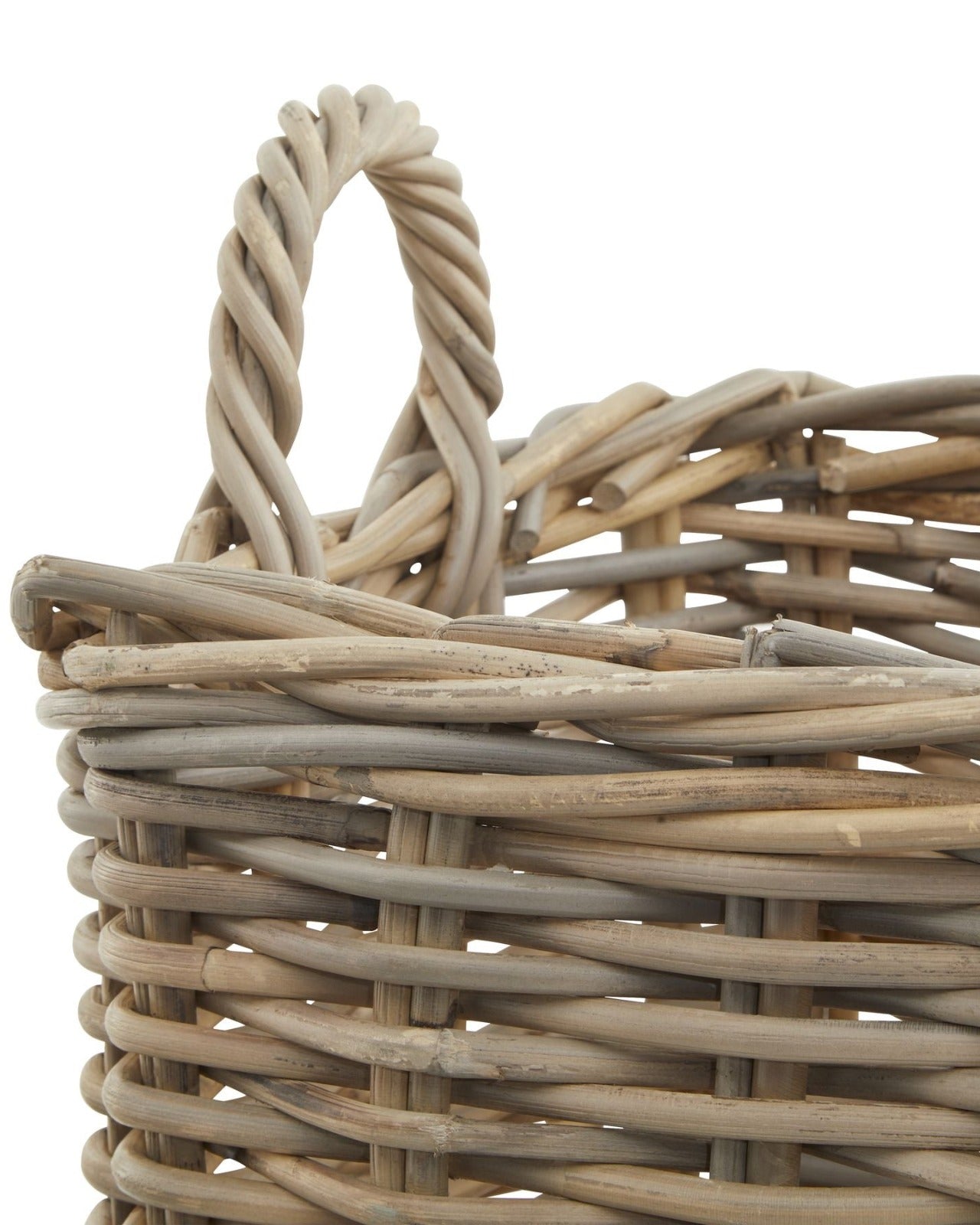 Rattan Kubu luxury square storage baskets by Hill Interiors, stylish home decor for organizing and decorating spaces.