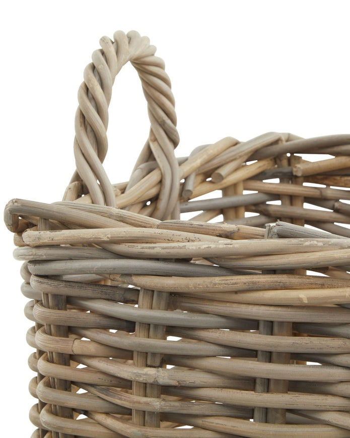 Rattan Kubu luxury square storage baskets by Hill Interiors, stylish home decor for organizing and decorating spaces.