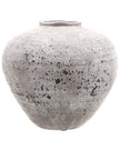 Rustic matte neutral stone vase from Hill Interiors, showcasing a textured, earthy design ideal for rustic or modern decor.