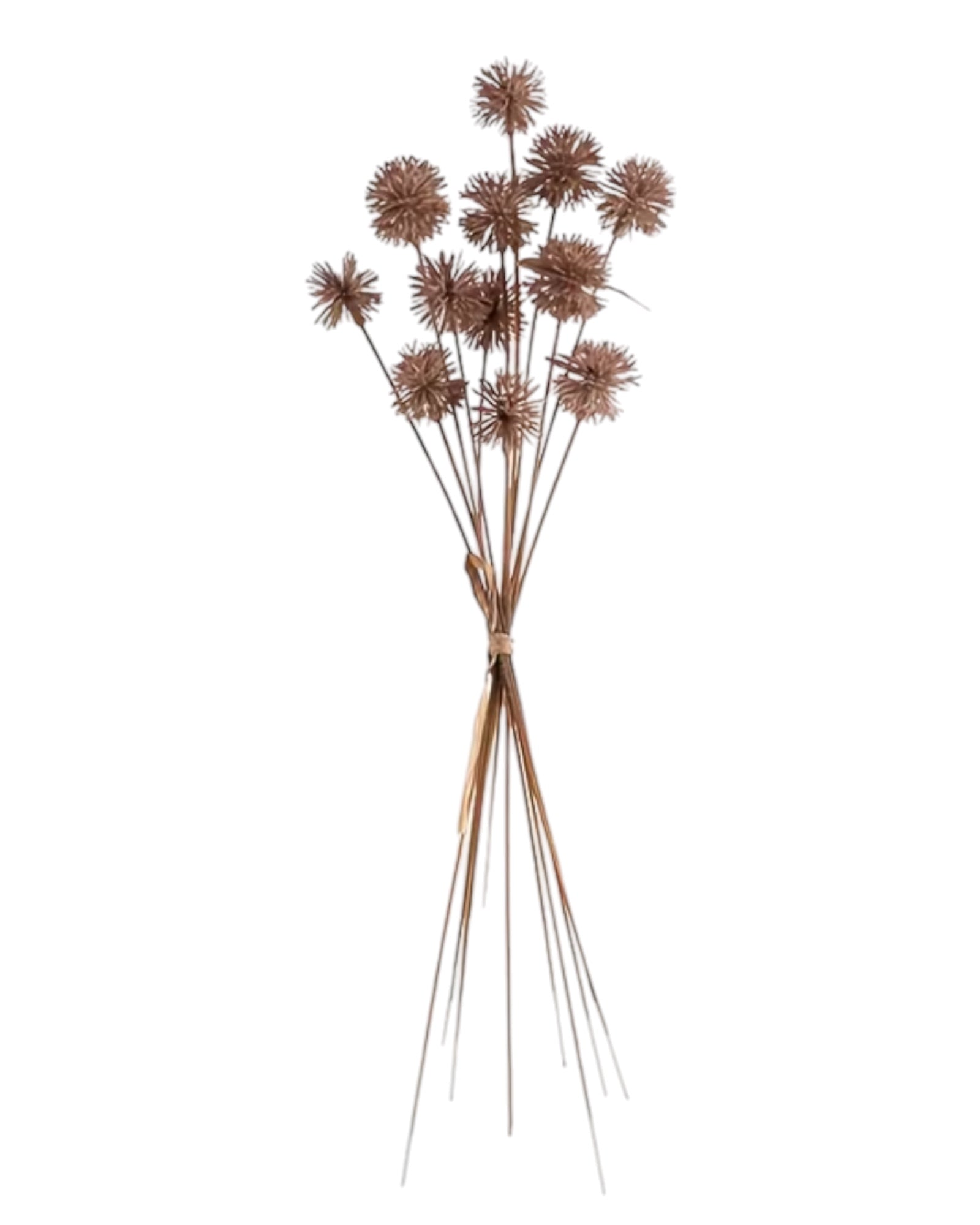 Artificial brown pom pom bunch from Starlight Express, showcasing soft, fluffy faux plant decor for home or office.
