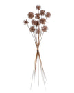 Artificial brown pom pom bunch from Starlight Express, showcasing soft, fluffy faux plant decor for home or office.