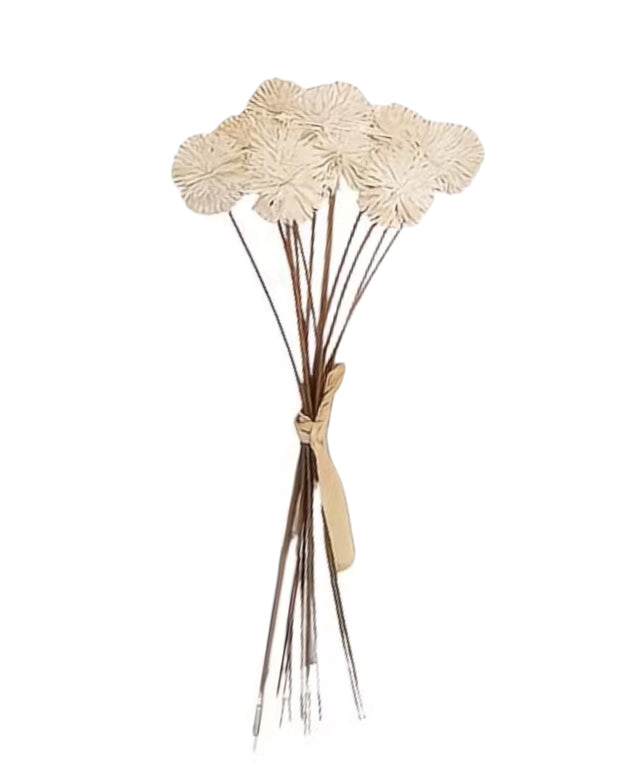 Artificial cream pom pom bunch from Starlight Express, showcasing fluffy, decorative plant accents for home decor.