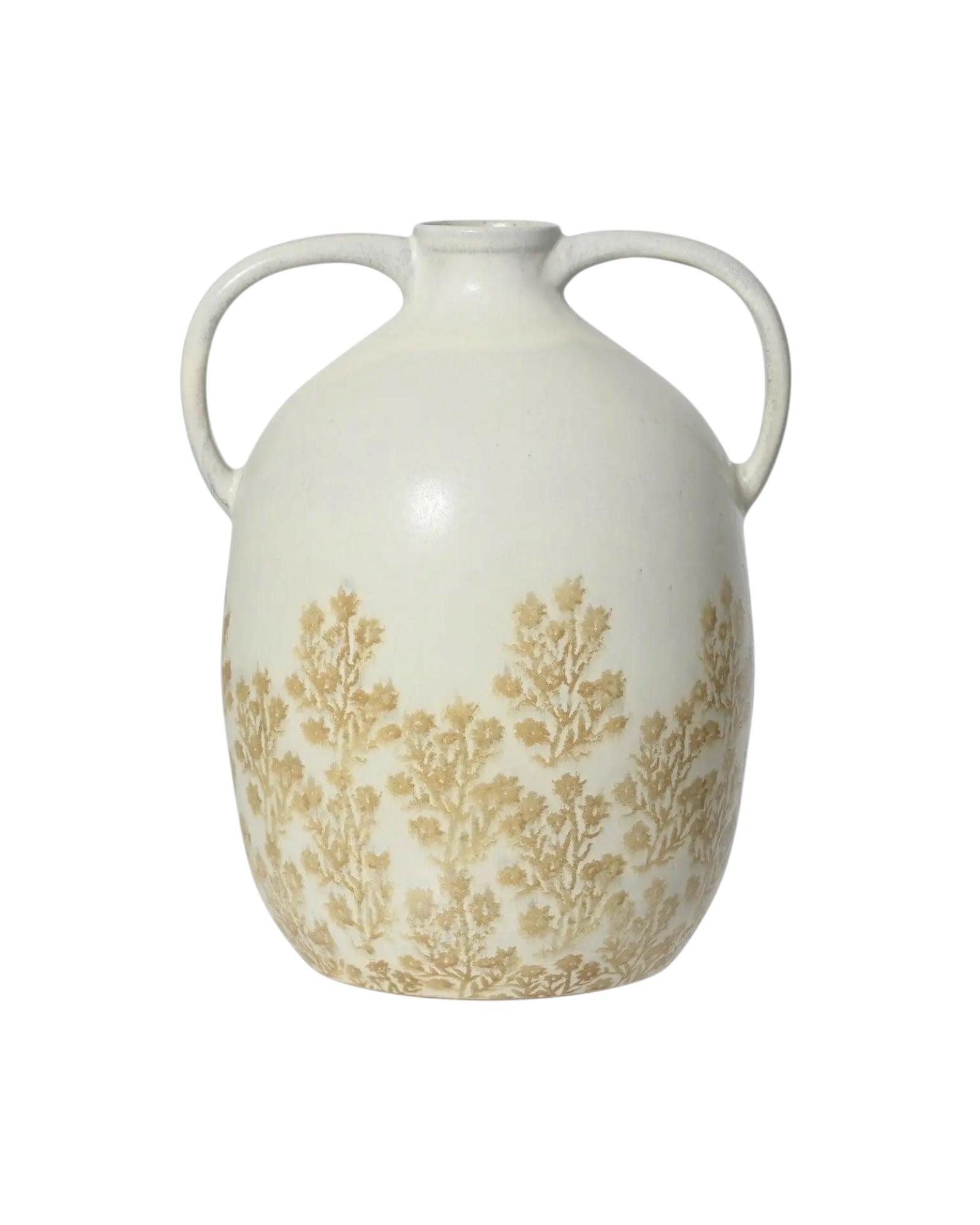 Large white Gainsborough Giftware vase with floral pattern, showcasing a decorative ceramic vase suitable for floral arrangements.