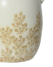 Large white Gainsborough Giftware vase with floral pattern, featuring a classic jug shape and decorative floral design.