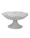 Beige stoneware pinched footed bowl by Gisela Graham, ideal for kitchen and dining use, with a textured, handcrafted appearance.