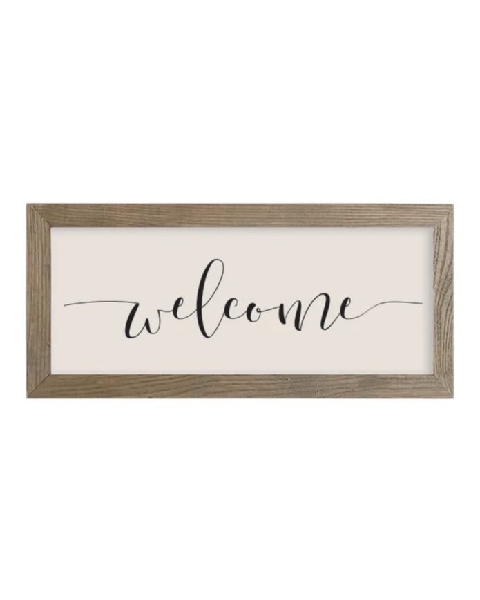 Rustic wooden medium framed wall art sign with 
