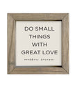 Rustic wooden small framed wall art sign with 