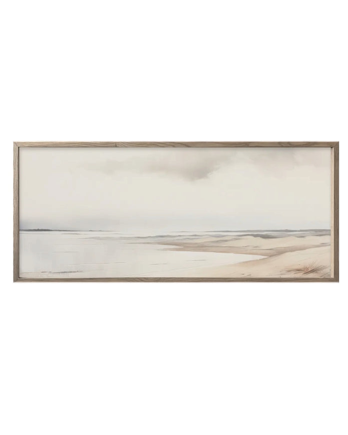 Extra large wall art print featuring seagrass design in a wood frame by Brayden and Brooks.