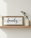 Rustic wooden medium framed wall art sign with 