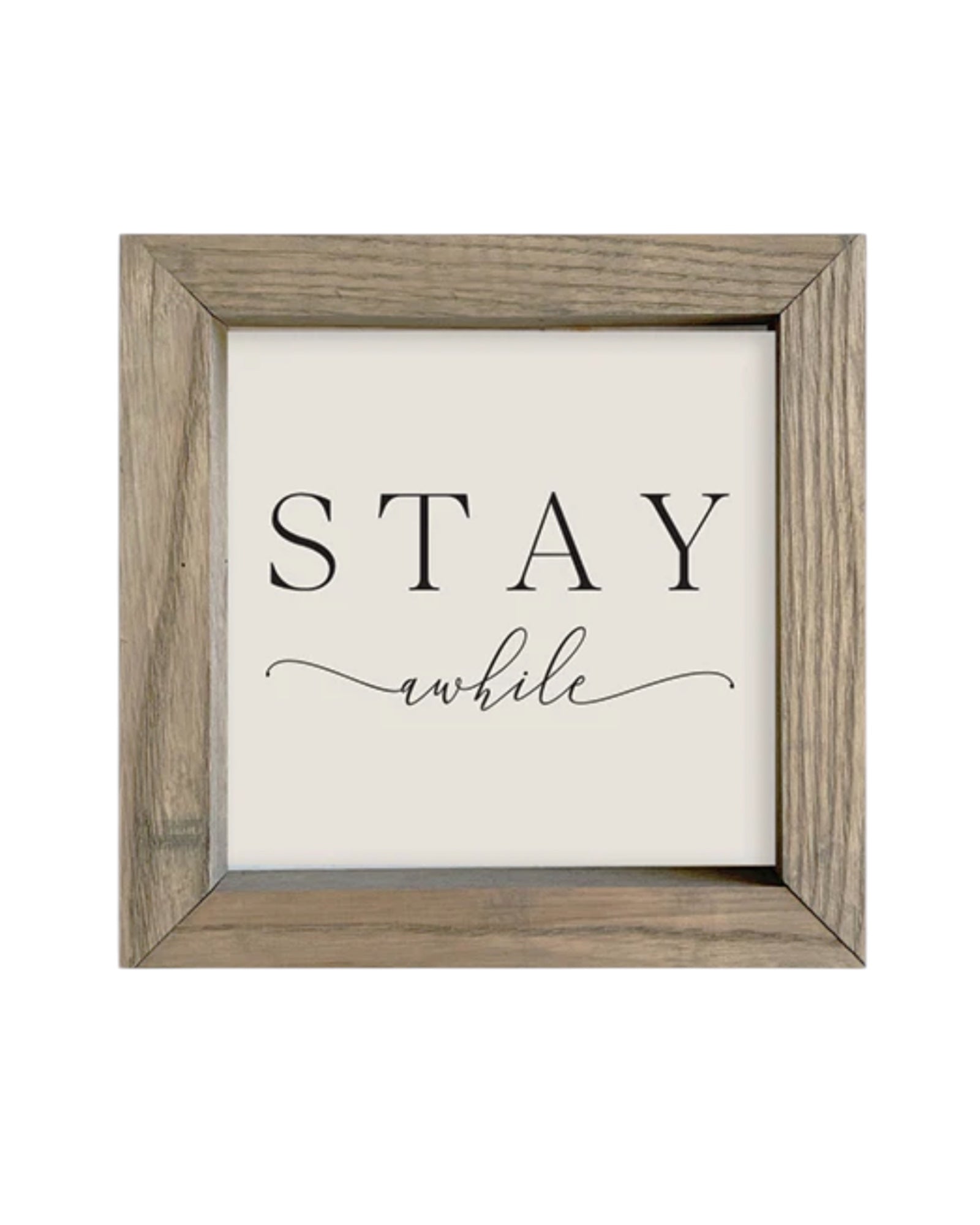 Rustic wooden small framed wall art sign with 
