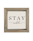 Rustic wooden small framed wall art sign with 