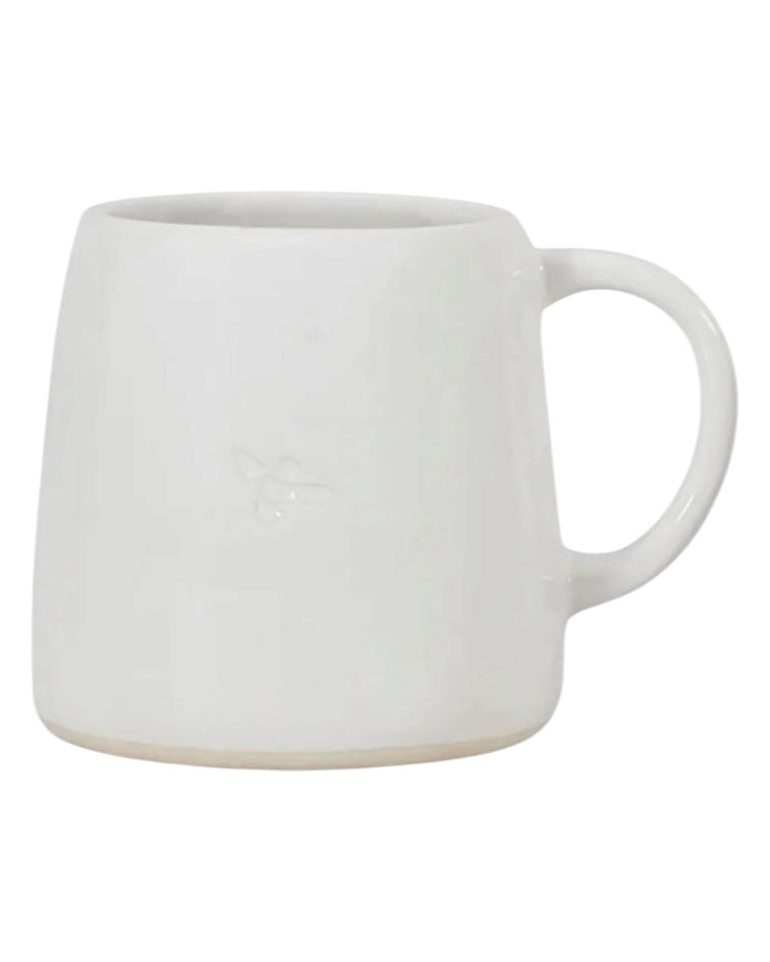 Gallery Direct reactive glaze bee mug for kitchen and dining, featuring a colorful bee design on ceramic.