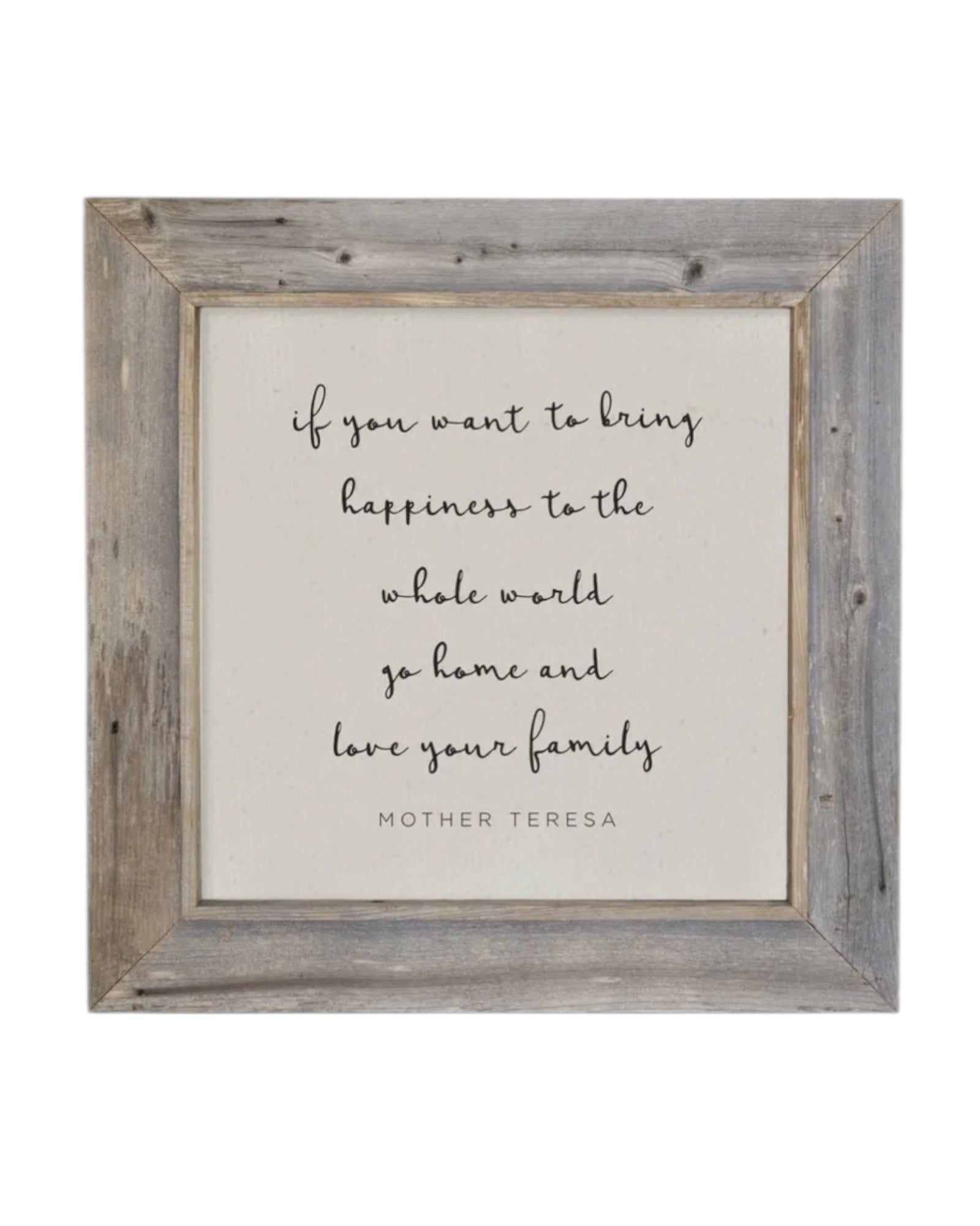 Rustic oak wooden wall art sign from Brayden and Brooks with the message 