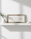 Rustic wooden framed wall art sign by Brayden and Brooks with the phrase 