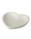 White wooden heart-shaped bobble bowl with smooth finish, designed by Heaven Sends, perfect for decorative or functional use.