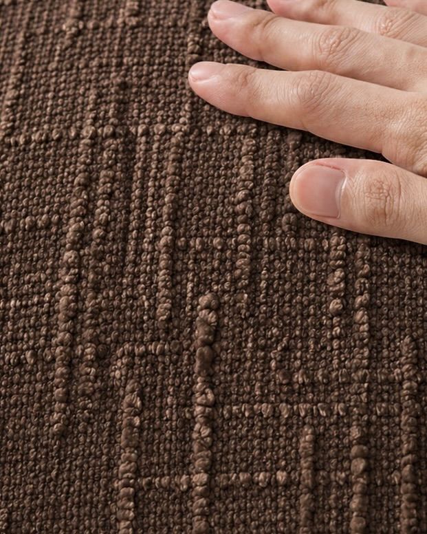 Dark brown chenille rectangle cushion cover from Starlight Express, showcasing soft, plush fabric and elegant design.