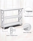 White Medium Wood Console Table