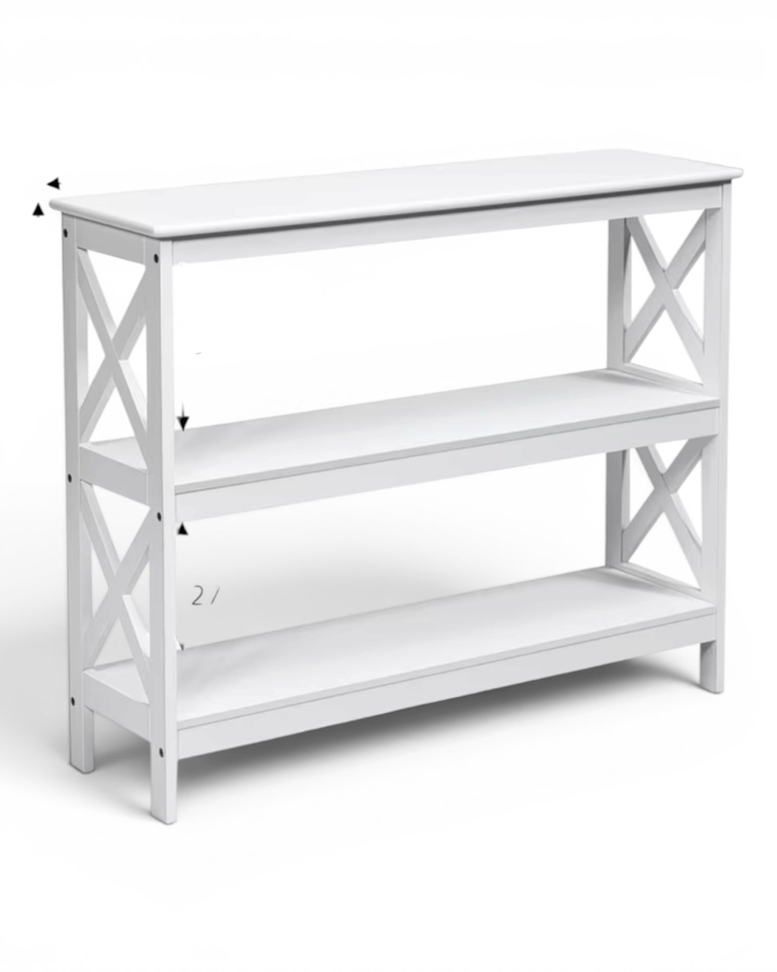 White Medium Wood Console Table