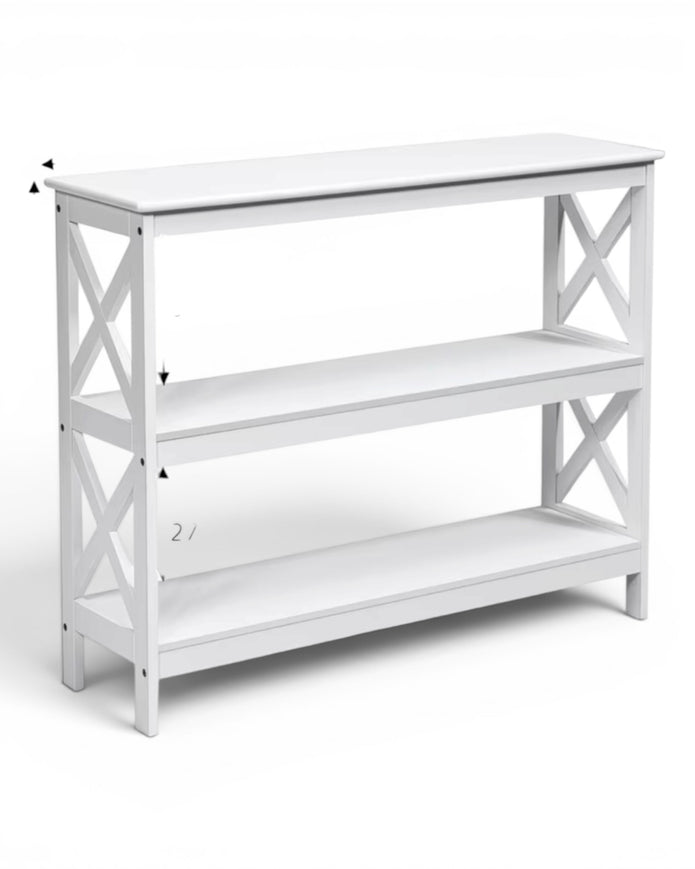 White Medium Wood Console Table