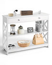 White Medium Wood Console Table