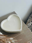 Rustic stone heart-shaped candle from Candlelight Products Ltd, showcasing a cozy, natural decor candle with textured stone design.