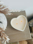 Rustic stone heart-shaped candle from Candlelight Products Ltd, showcasing a cozy and natural candle design.