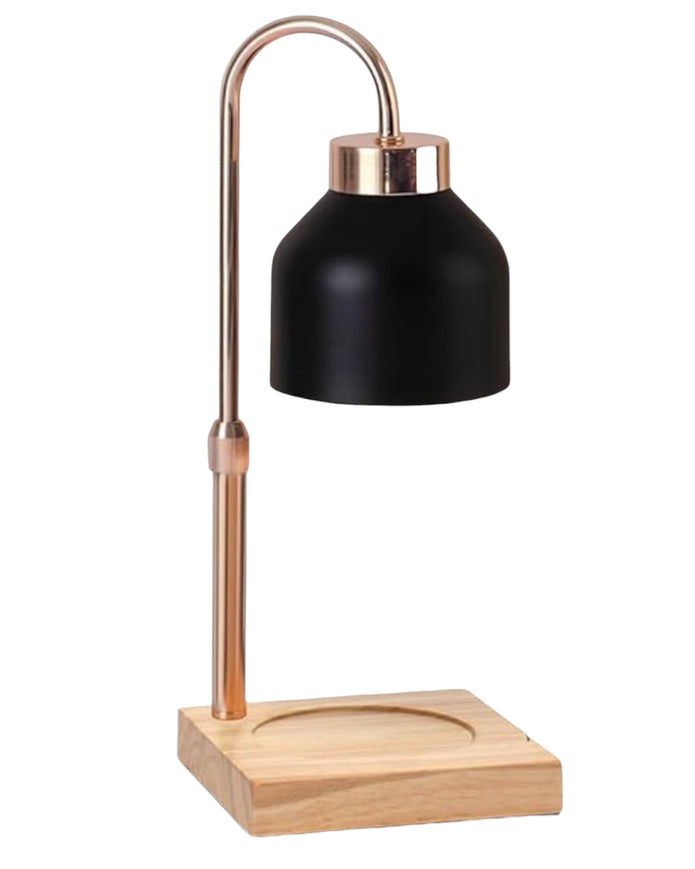 Black candle warmer lamp with shade by Starlight Express, featuring a safe flameless design and decorative lighting for home.