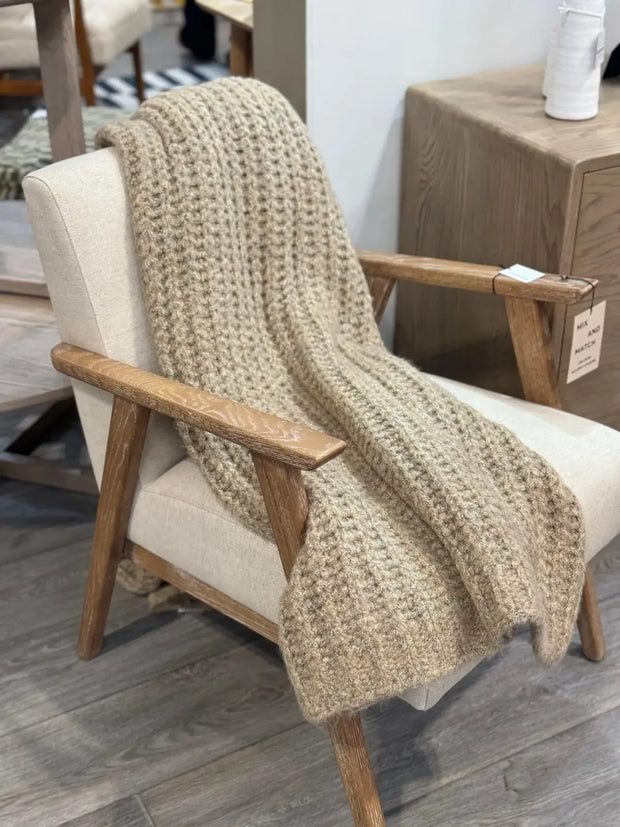 Beige Soft Linen Armchair - Neyland - Lulu Loves Home  Lulu Loves Home 