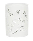 White Ceramic Dragonfly Oil Burner and Wax Warmer