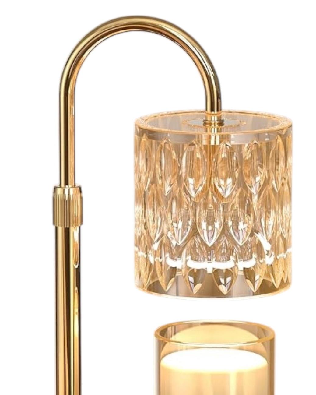 Starlight Express clear glass candle warmer lamp with flameless timer, decorative lighting for safe, cozy ambiance.