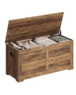 Starlight Express wooden storage trunk with vintage finish, featuring sturdy construction and spacious interior for home organization