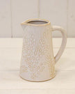 Ceramic Natural Jug With Olive Branch Design