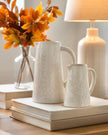 Ceramic Natural Jug With Olive Branch Design
