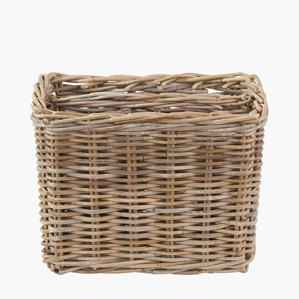 Burley Rattan Round Magazine Rack by Pacific Lifestyle Limited in natural woven rattan design