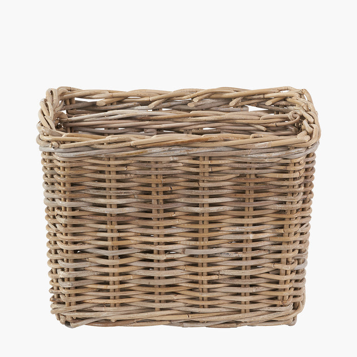 Burley Rattan Round Magazine Rack by Pacific Lifestyle Limited in natural woven rattan design