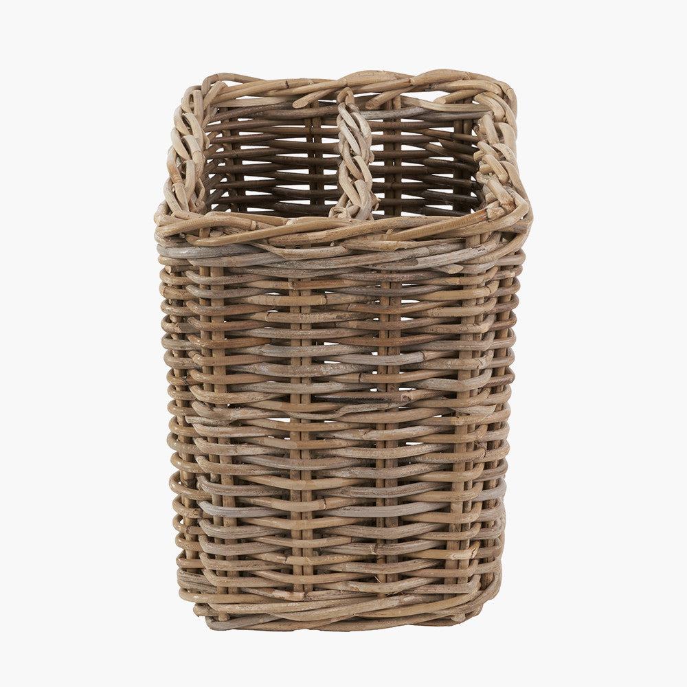 Burley Rattan Round Magazine Rack by Pacific Lifestyle Limited, woven basket with circular open design