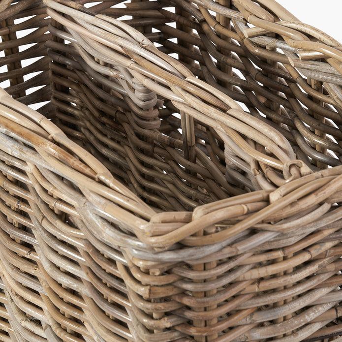 Burley rattan round magazine rack by Pacific Lifestyle Limited, woven basket with open top