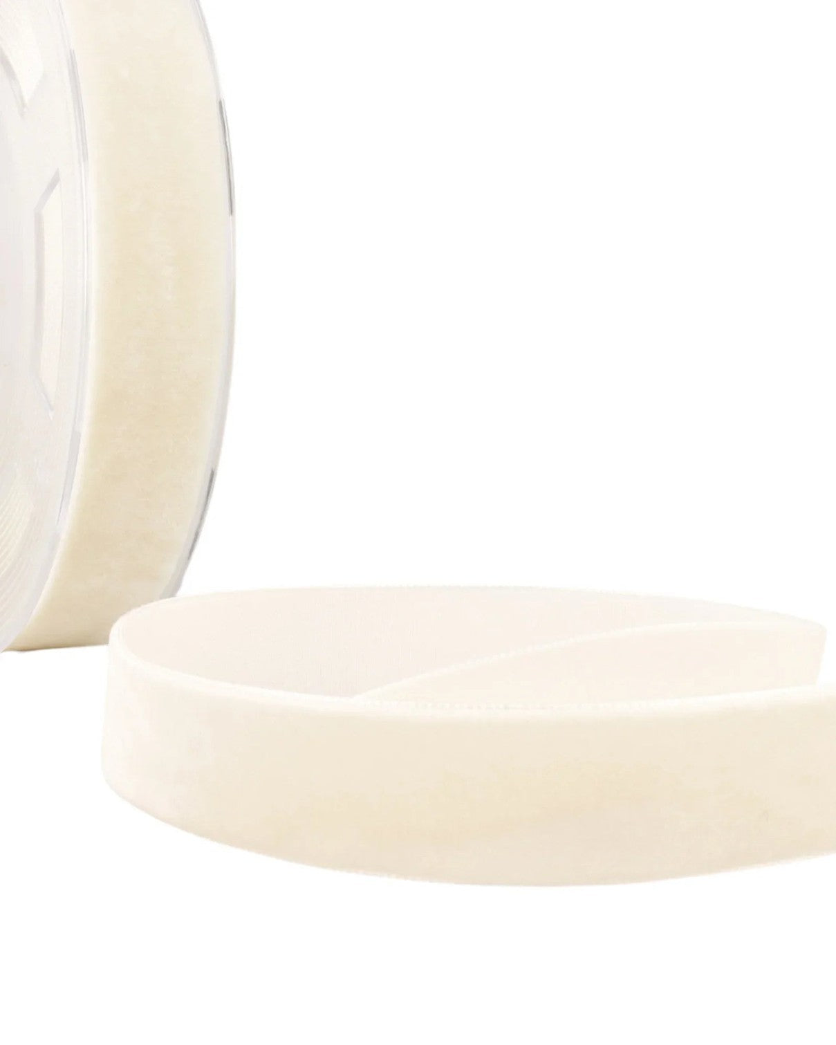 Ivory Cream Ribbon Velvet 10m Roll - 16mm Wide