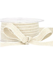 Ivory Linen Ribbon 15m Roll - 7mm Narrow